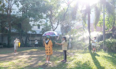 ป.๖ ถ่ายคลิปจำลองเหตุการณ์ภัยจากธรรมชาติ (๒๖ ม.ค.๖๖) FLEXI_IMAGE 1