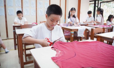 ป.3 บูรณาการ &quot;DIY กระเป๋าผ้า&quot; จากเสื้อไม่ใช้แล้ว (28 ... Image 1