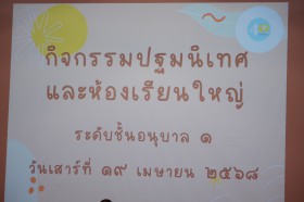 กิจกรรมปฐมนิเทศและห้องเรียนใหญ่ อนุบาล ๑ (ส. ๑๙ เม.ย. ๖๘) Image 1