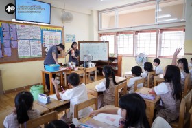 ป.๒ เรียนรู้เรื่องการนำวัสดุมาผสมกัน ผ่านการทำอาหาร (๓ ... Image 6