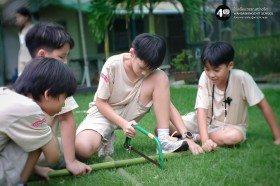 ป.๕ กิจกรรมลูกเสือ ทำที่วางหม้อสนาม (๖ พ.ย.๖๘) Image 4