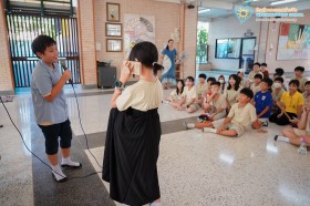ป.๕ แสดงบทบาทสมมติ "หน้าที่ สิทธิ และเสรีภาพ" (๑๐ มิ.ย.๖๙) Image 6