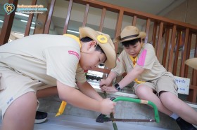 ป.๖ กิจกรรมบุกเบิก ทำที่คว่ำหม้อสนาม (๑ ต.ค.๖๙) Image 4