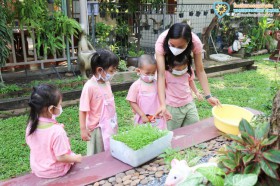 กิจกรรมเกษตรบ้านเด็กเล็ก (เก็บต้นอ่อนผักบุ้ง) 28 ม.ค.65 Image 1