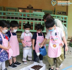 กิจกรรมเกษตรบ้านเด็กเล็ก (ปลูกต้นทานตะวัน) 10,11,14 ก.พ.65 Image 8